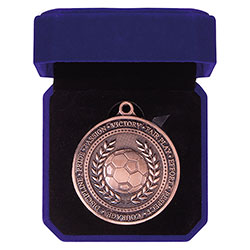 Olympia Football Medal Box Antique Bronze 60mm