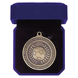 Olympia Football Medal Box Antique Gold 60mm