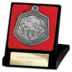 65mm Falcon Football Medal in Case Silver