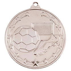 Starboot Economy Football Medal Silver 50mm