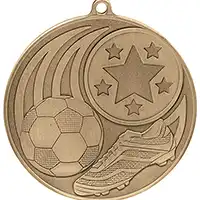 55mm Iconic Football Medal Gold