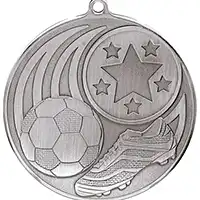 55mm Iconic Football Medal Silver