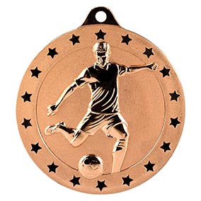 Footballer Cascade Stars Bronze Medal 70mm