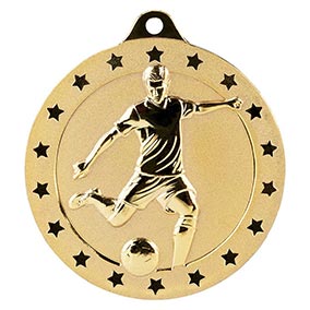 Footballer Cascade Stars Gold Medal 70mm