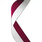 Maroon White Ribbon