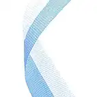 Light Blue White Ribbon