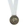 Olympia Medal Ribbon Stitched White 400 x 25mm