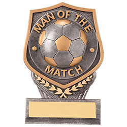 FOOTBALL MAN OF THE MATCH WINNER TROPHY PLAYER AWARD FREE ENGRAVING 137A.FX115 