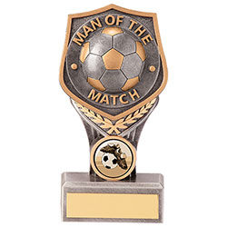 FOOTBALL TROPHY 22cm BARGAIN MAN OF THE MATCH AWARD TROPHIES FREE ENGRAVING 