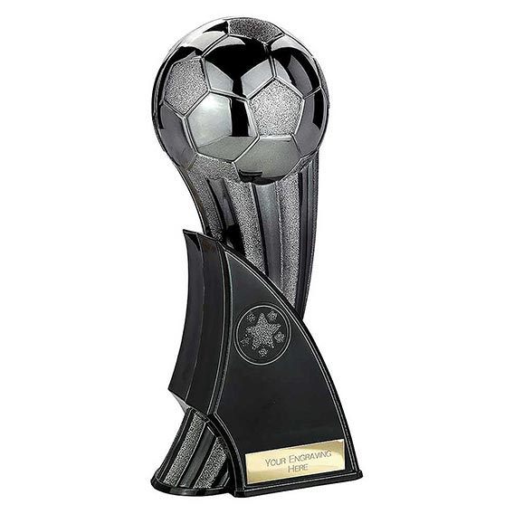 Firestorm Black Football Trophy 22cm