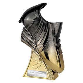 Power Football Boot Trophy Black to Gold 160mm