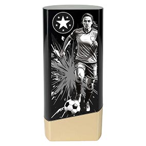 Black Female Prime Football Trophy 160mm