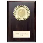 Reward Wreath Mahogany Plaque 150mm