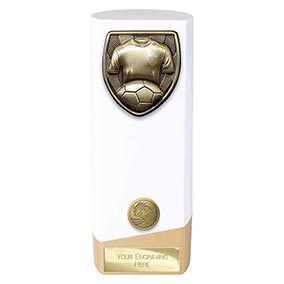White Prime Cobra Football Trophy 190mm