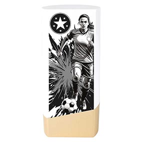 White Female Prime Football Trophy 160mm