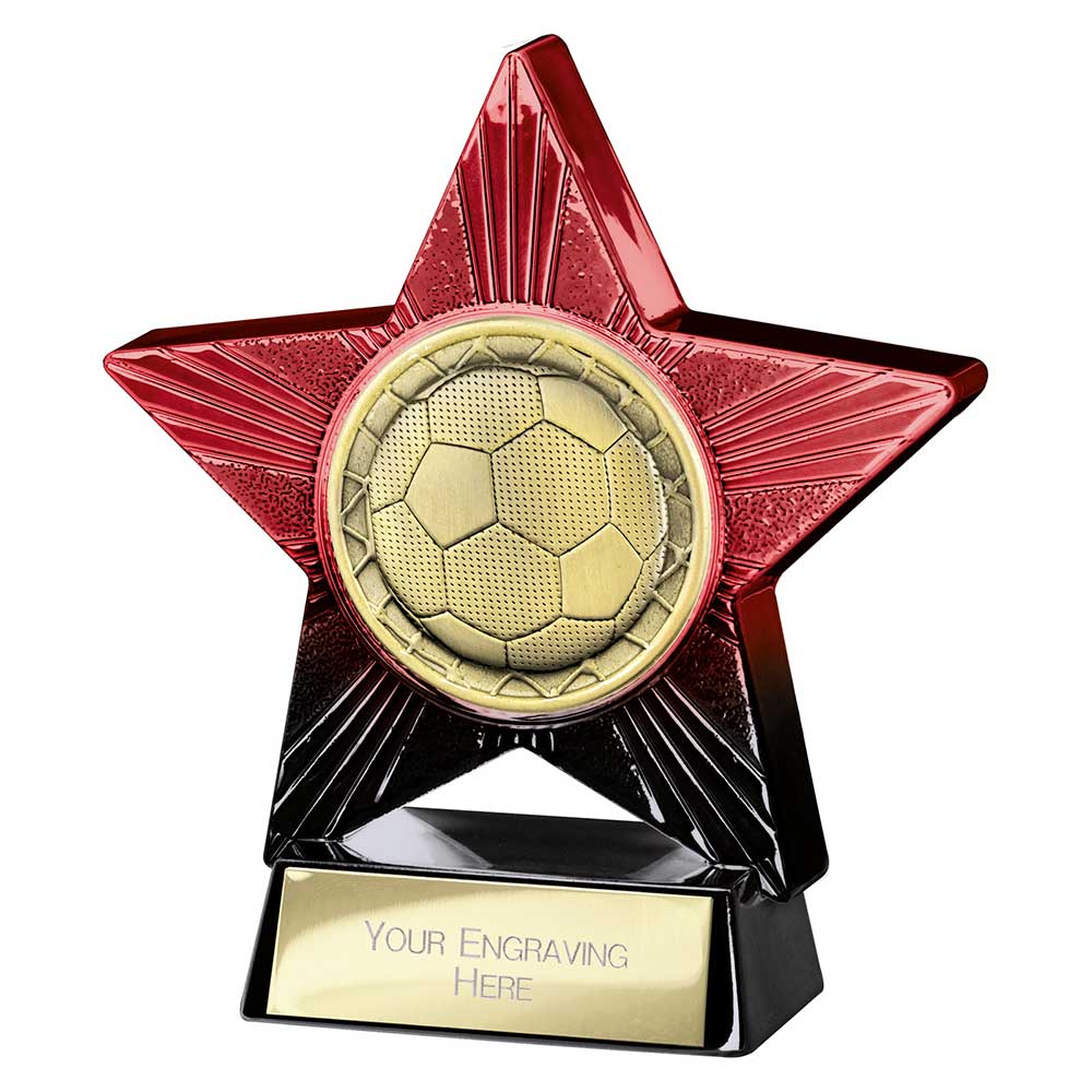 Red Superstar Football Trophy 110mm