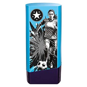 Blue Female Prime Football Trophy 160mm