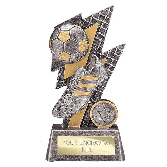 Strike Bolt Boot Ball Trophy 17cm