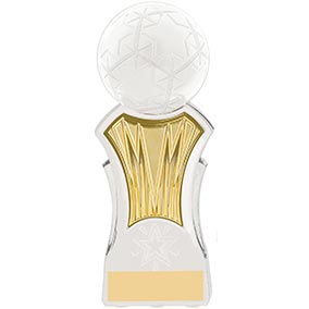 Strike Force White Gold Football Trophy 16cm