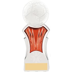 Strike Force White Orange Football Trophy 16cm