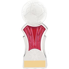 Strike Force White Pink Football Trophy 16cm