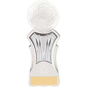 Strike Force White Silver Football Trophy 16cm