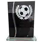 Black Glass Plaque 19cm
