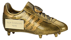 Tower Football Boot Antique Gold 19cm