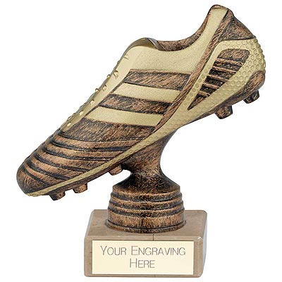 Striker Premium Football Boot Award Bronze & Gold 155mm 