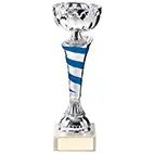 Eternity Cup Silver & Blue 170mm