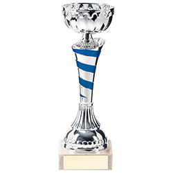 Eternity Cup Silver & Blue 190mm