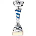 Eternity Cup Silver & Blue 190mm