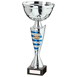 Commander Cup Silver & Blue 300mm