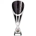 Rising Stars Deluxe Plastic Lazer Cup Silver & Black 305mm