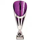 Rising Stars Deluxe Plastic Lazer Cup Silver & Purple 295mm