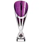 Rising Stars Deluxe Plastic Lazer Cup Silver & Purple 305mm