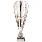 Rising Stars Deluxe Plastic Lazer Cup Silver 295mm