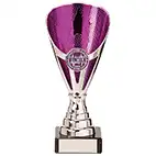 Rising Stars Premium Plastic Trophy Silver & Purple 170mm