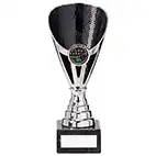 Rising Stars Premium Plastic Trophy Silver & Black 185mm