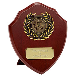 Rosewood Gold Triumph6 Shield 15cm