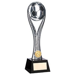 Silver Nova Spire Football Trophy 26cm