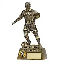Antique Gold Pinnacle Football Parents Player 22cm