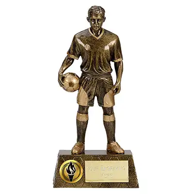 Antique Gold Trophy9 Footballer 24cm