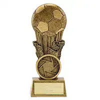 Antique Gold Football Focus Mini  10cm