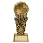 Antique Gold Football Focus Mini 12cm