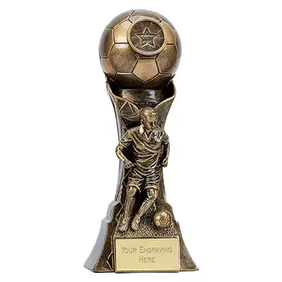 Antique Gold Genesis Female Footballer 20cm