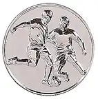 Silver Supreme Football Medal 60mm