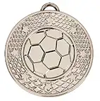 Silver Target Football Medal 50mm