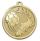 Gold  Galaxy Football Boot & Ball Medal 45mm