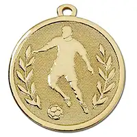 Gold  Galaxy Footballer Medal 45mm